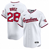 Men's Cleveland Guardians #28 Tanner Bibee White Home Limited Stitched Jersey Dzhi,baseball caps,new era cap wholesale,wholesale hats